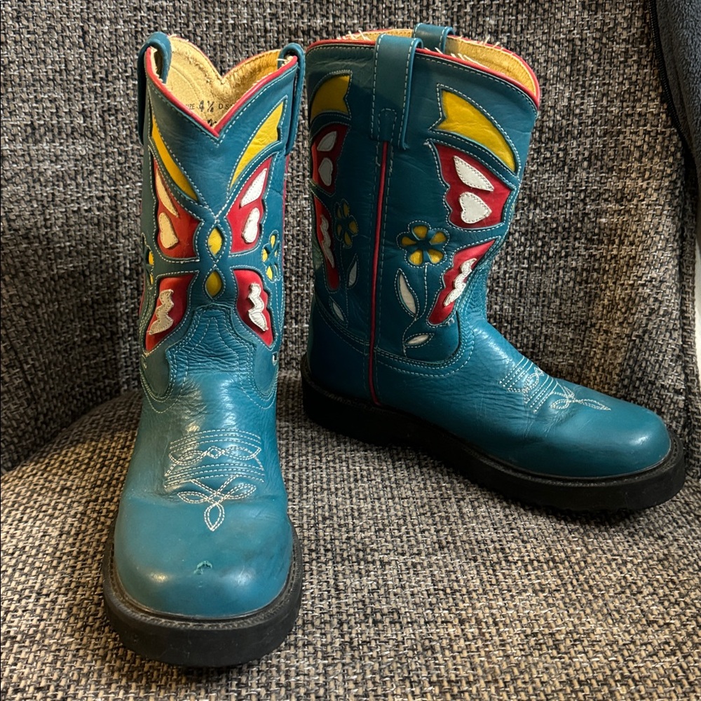 Tony Lama Teal Western boots size 4 1/2